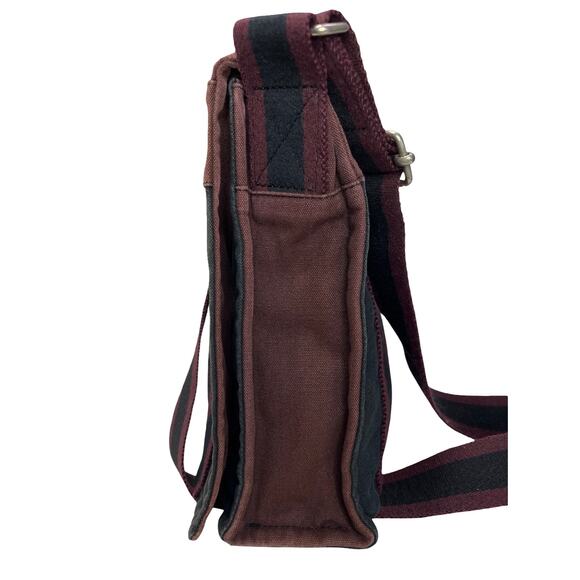 Hermès Fourre Tout Messenger Bag Burgundy and Black Canvas Crossbody - Picture 12 of 16